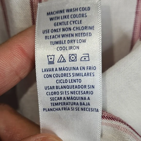 Splendid Amorosa Linen Blend Striped Top, Size XXL, Red White, EUC - Picture 9 of 9